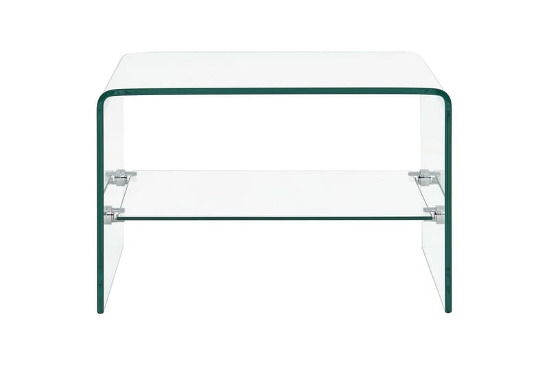 Soffbord genomskinlig 50x45x33 cm härdat glas