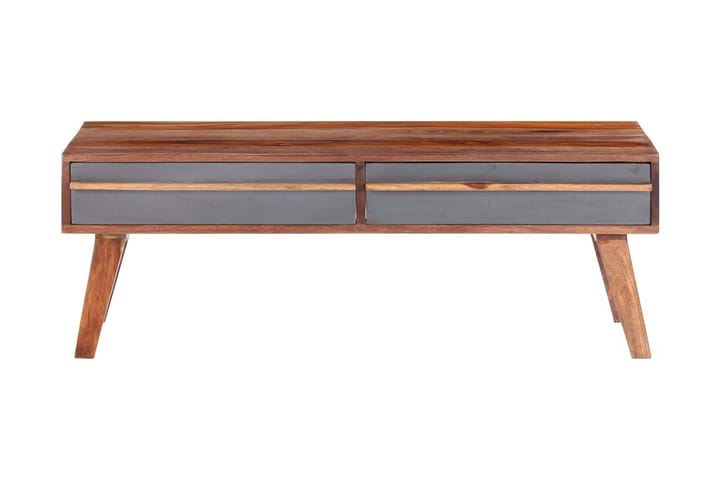 Soffbord grå 110x50x40 cm massivt sheshamträ - Grå - Möbler - Vardagsrum - Soffbord & vardagsrumsbord - Soffbord