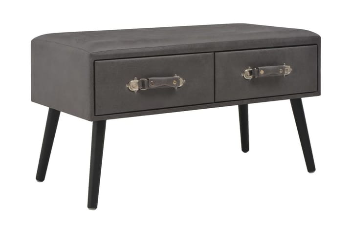 Soffbord grå 80x40x46 cm konstläder - Grå - Möbler - Vardagsrum - Soffbord & vardagsrumsbord - Soffbord