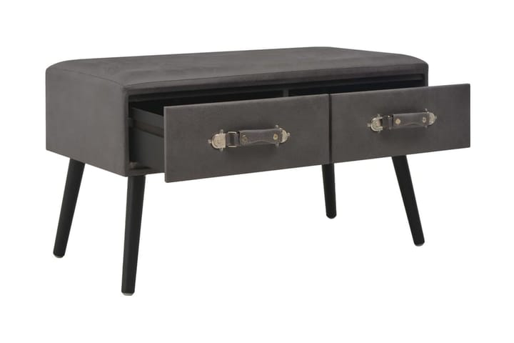 Soffbord grå 80x40x46 cm konstläder - Grå - Möbler - Vardagsrum - Soffbord & vardagsrumsbord - Soffbord