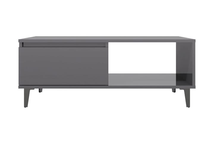 Soffbord grå högglans 90x60x35 cm spånskiva