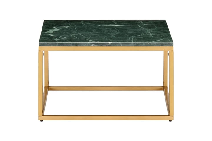 Soffbord grön 60x60x35 cm äkta sten med marmorstruktur - Grön - Möbler - Vardagsrum - Soffbord & vardagsrumsbord - Soffbord
