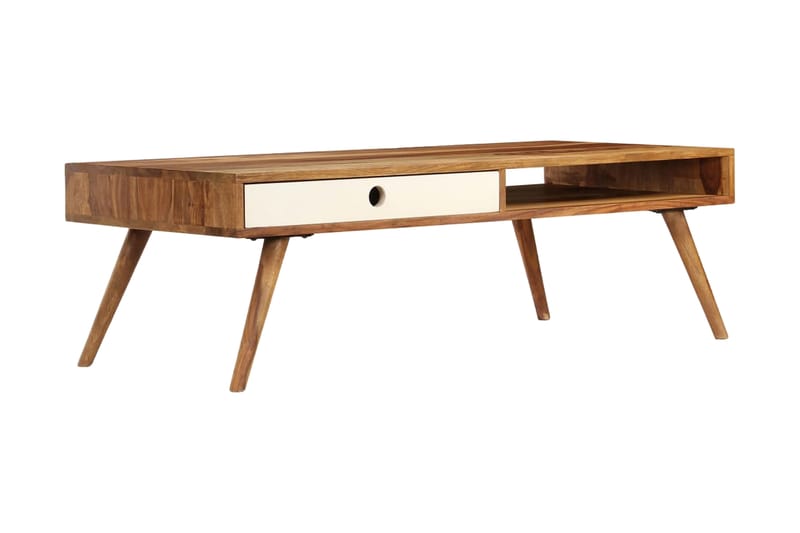 Soffbord i massivt sheshamträ 110x50x35 cm - Brun - Möbler - Vardagsrum - Soffbord & vardagsrumsbord - Soffbord