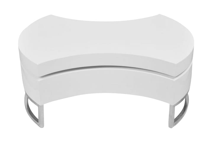 Soffbord justerbar form högglans vit - Vit - Möbler - Vardagsrum - Soffbord & vardagsrumsbord - Soffbord