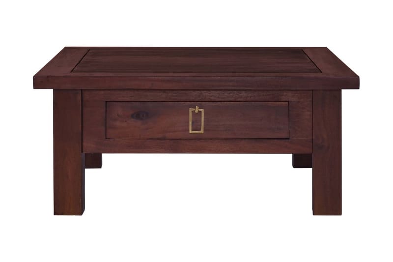 Soffbord klassisk brun 68x68x30 cm massiv mahogny