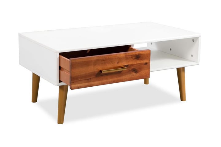 Soffbord massivt akaciaträ 90x50x40 cm - Brun - Möbler - Vardagsrum - Soffbord & vardagsrumsbord - Soffbord