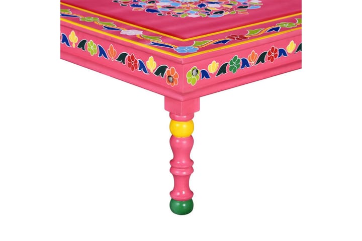 Soffbord massivt mangoträ rosa handmålat - Rosa - Möbler - Vardagsrum - Soffbord & vardagsrumsbord - Soffbord