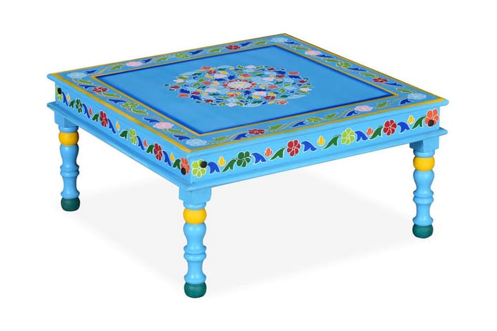 Soffbord massivt mangoträ turkos handmålat - Blå/Grön - Möbler - Vardagsrum - Soffbord & vardagsrumsbord - Soffbord