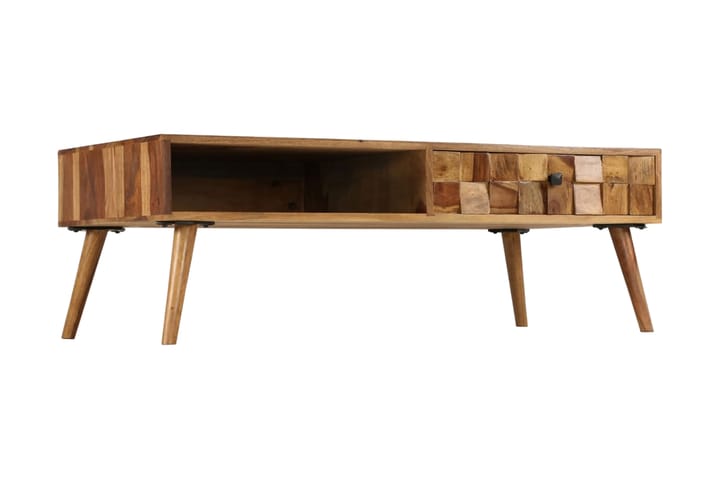 Soffbord massivt sheshamträ med honungsfinish 110x50x37 cm - Brun - Möbler - Vardagsrum - Soffbord & vardagsrumsbord - Soffbord