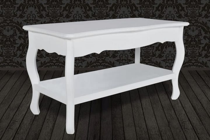 Soffbord med hylla MDF vit - Vit - Möbler - Vardagsrum - Soffbord & vardagsrumsbord - Soffbord