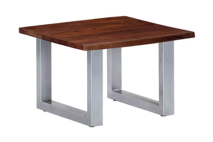 Soffbord med levande kanter 60x60x40 cm massivt akaciaträ - Brun - Möbler - Vardagsrum - Soffbord & vardagsrumsbord - Soffbord