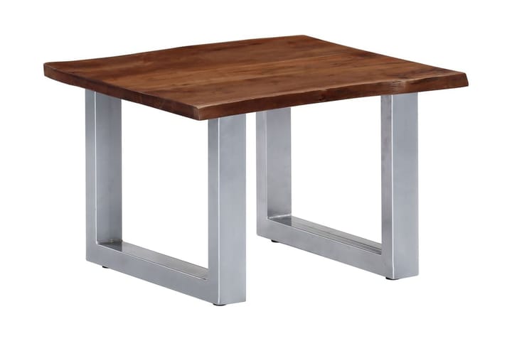 Soffbord med levande kanter 60x60x40 cm massivt akaciaträ - Brun - Möbler - Vardagsrum - Soffbord & vardagsrumsbord - Soffbord