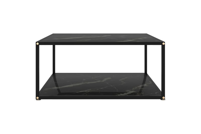 Soffbord svart 80x80x35 cm härdat glas - Möbler - Vardagsrum - Soffbord & vardagsrumsbord - Marmorbord
