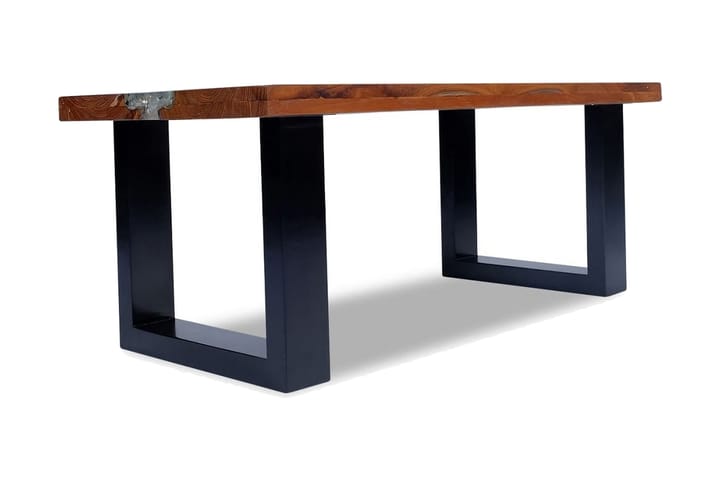 Soffbord teakträ harts 100x50 cm - Brun - Möbler - Vardagsrum - Soffbord & vardagsrumsbord - Soffbord