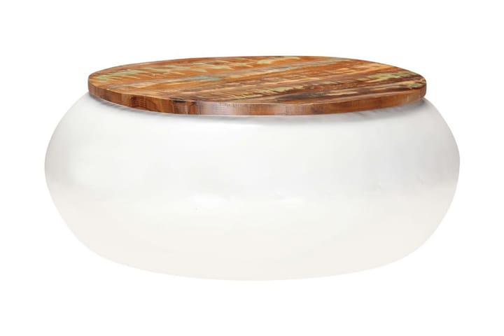 Soffbord vit 68x68x30 cm massivt återvunnet trä - Brun - Möbler - Vardagsrum - Soffbord & vardagsrumsbord - Soffbord