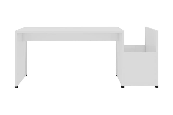 Soffbord vit högglans 90x45x35 cm spånskiva