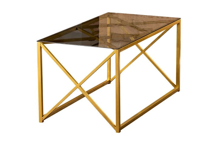 STARBY Soffbord 120 cm Guld/Glas - Möbler - Vardagsrum - Soffbord & vardagsrumsbord - Soffbord