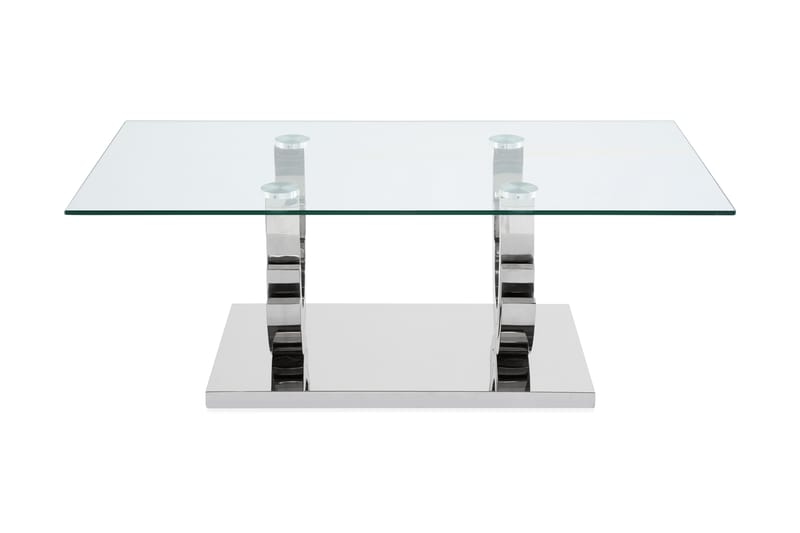 STOLTE Soffbord 130 cm Rostfritt Stål/Glas - Möbler - Vardagsrum - Soffbord & vardagsrumsbord - Soffbord