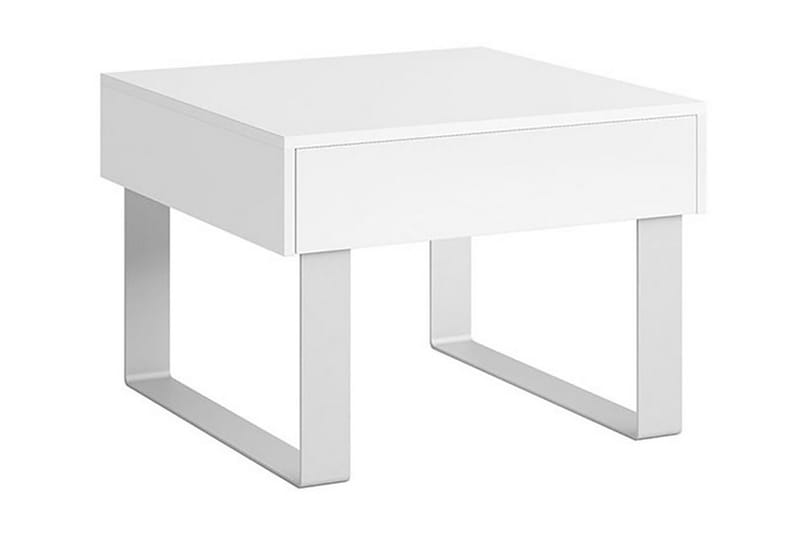 TRACEY Soffbord Litet 64 cm med Förvaring Låda Vit - Vit - Möbler - Vardagsrum - Soffbord & vardagsrumsbord - Soffbord