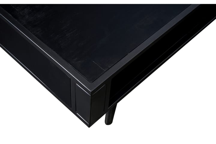 VENTLINGE MINDI Soffbord 120 cm med Förvaring Hylla Svart - Möbler - Vardagsrum - Soffbord & vardagsrumsbord - Soffbord
