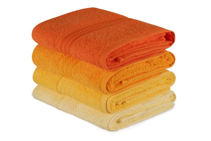 HOBBY Handduk 50x90 4-pack Gul/Orange - Textilier & mattor - Badrumstextilier - Handduk