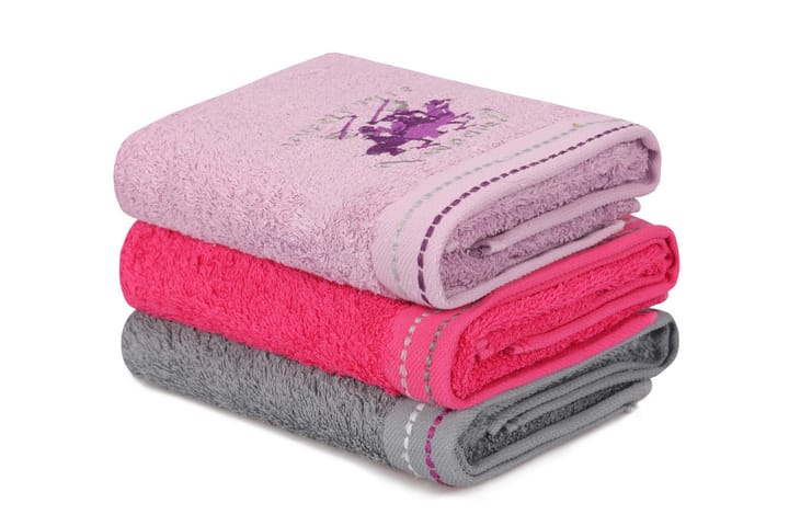 OCHOVI Handduk 3-pack Rosa/Lila/Grå - Textilier & mattor - Badrumstextilier - Handduk
