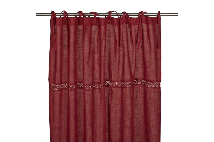 SEDALIA Knytgardin 2-pack 240 Röd - Textilier & mattor - Gardiner & gardinupphängning