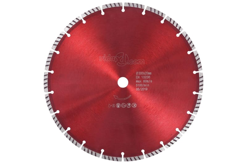 Diamantklinga med Turbo Steel 300 mm - Röd - Textilier & mattor - Gardiner & gardinupphängning