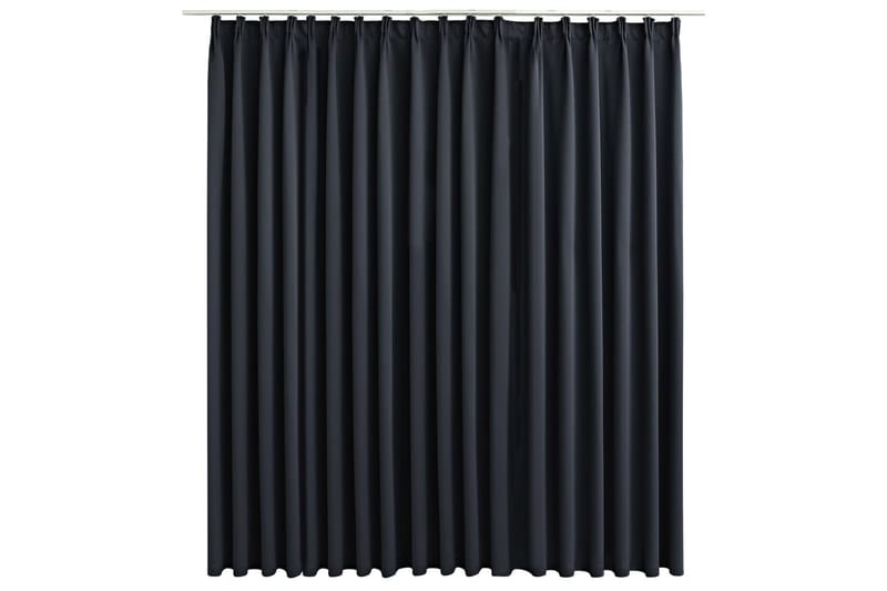 Mörkläggningsgardin med krokar svart 290x245 cm - Textilier & mattor - Gardiner & gardinupphängning