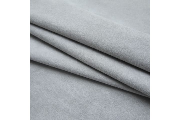 Mörkläggningsgardiner med krokar 2 st grå 140x225 cm - Grå - Textilier & mattor - Gardiner & gardinupphängning