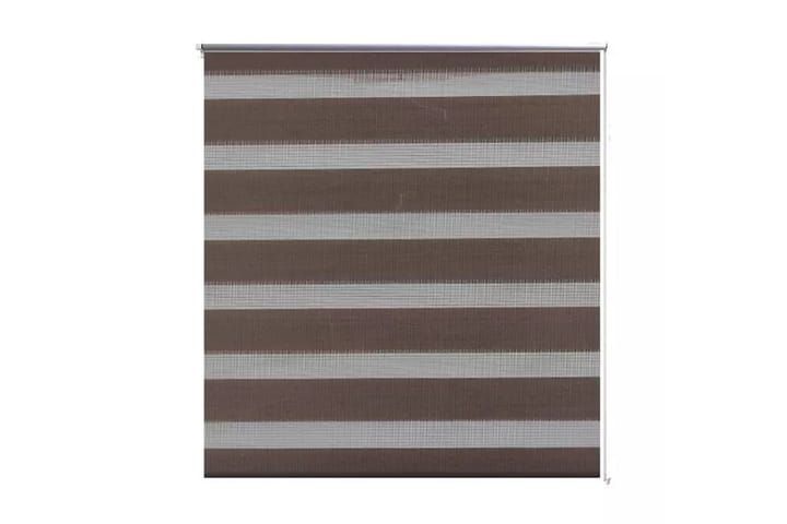Rullgardin randig brun 120x175 cm transparent - Brun - Textilier & mattor - Gardiner & gardinupphängning