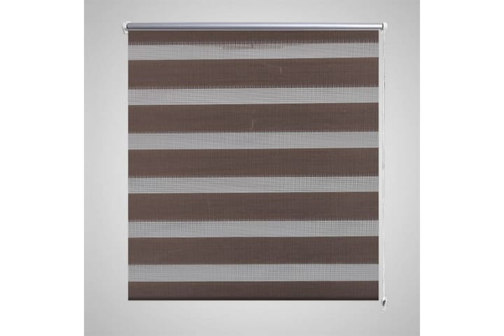 Rullgardin randig brun 120x175 cm transparent - Brun - Textilier & mattor - Gardiner & gardinupphängning
