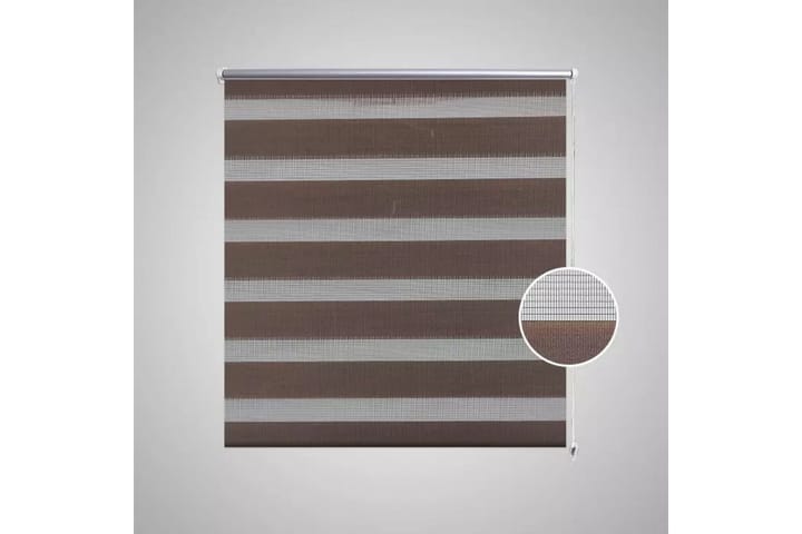 Rullgardin randig brun 70x120 cm transparent - Brun - Textilier & mattor - Gardiner & gardinupphängning