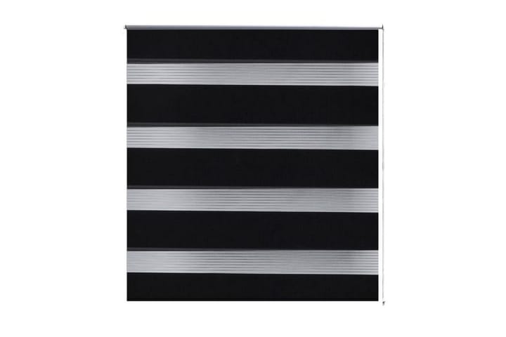 Rullgardin randig svart 100x175 cm transparent