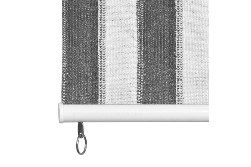 Rullgardin utomhus 140x230 cm antracit och vita ränder - Textilier & mattor - Gardiner & gardinupphängning