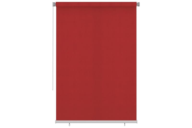 Rullgardin utomhus 160x230 cm röd HDPE - Röd - Textilier & mattor - Gardiner & gardinupphängning