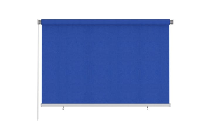 Rullgardin utomhus 220x140 cm blå HDPE - Blå - Textilier & mattor - Gardiner & gardinupphängning