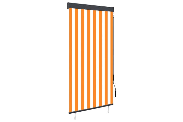 Rullgardin utomhus 80x250 cm vit och orange - Orange - Textilier & mattor - Gardiner & gardinupphängning