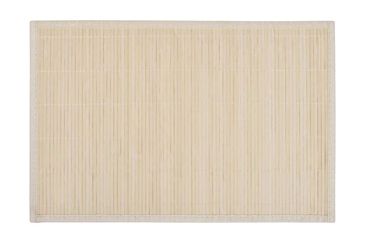 6 Bordstabletter i bambu 30x45 cm naturfärg