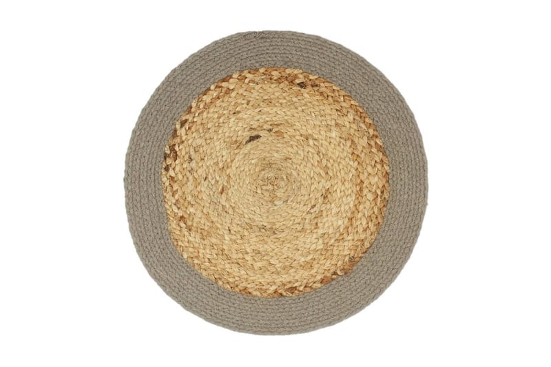 Bordstabletter 4 st naturlig och grå 38 cm jute och bomull - Textilier & mattor - Kökstextilier - Bordstablett