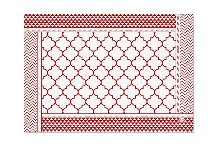 TALLRIKSSET 6-pack Röd/Vit - Textilier & mattor - Kökstextilier