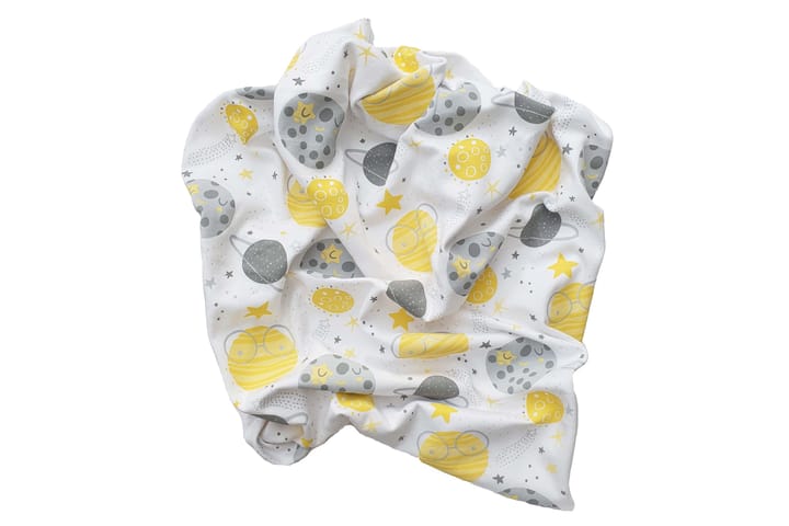 Babyfilt moon yellow eko - Gul - Textilier & mattor - Kuddar & plädar - Filtar & plädar - Babypläd