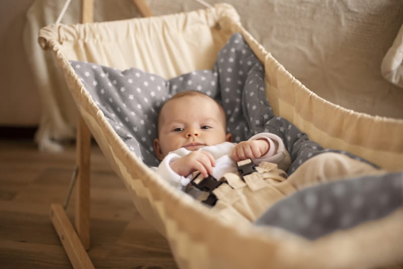 SUNNY Babyfilt till Hängvagga 86x38 cm Grå - Grå - Textilier & mattor - Kuddar & plädar - Filtar & plädar - Babypläd