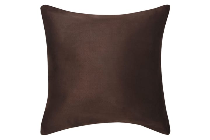 Kuddöverdrag 4 st 40x40 cm mockaimitation polyester brun