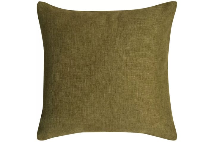 Kuddöverdrag 4 st linne-design 80x80 cm grön - Textilier & mattor - Kuddar & plädar - Prydnadskuddar & kuddfodral