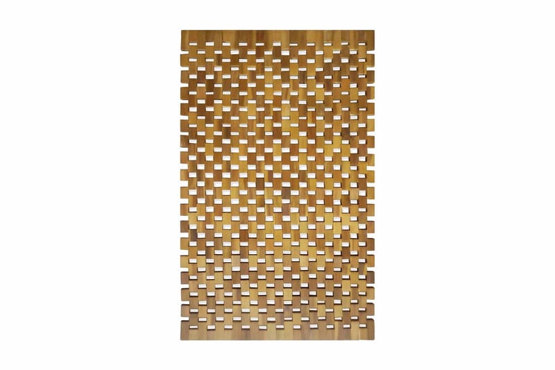 Badrumsmatta akaciaträ 80x50 cm mosaik - Brun - Textilier & mattor - Mattor - Badrumsmattor
