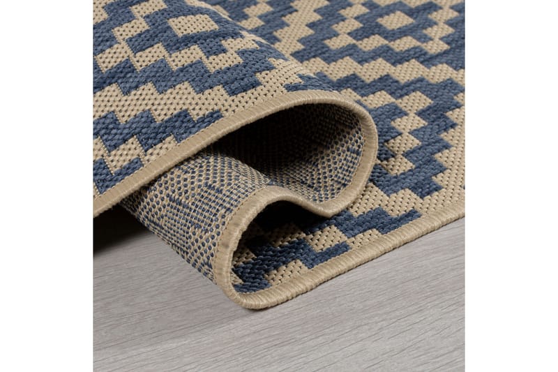 FLORENCE ALFRESCO MORETTI Flatvävd matta 66x230 cm Blå/Beige - Flair Rugs - Textilier & mattor - Mattor - Flatvävda mattor