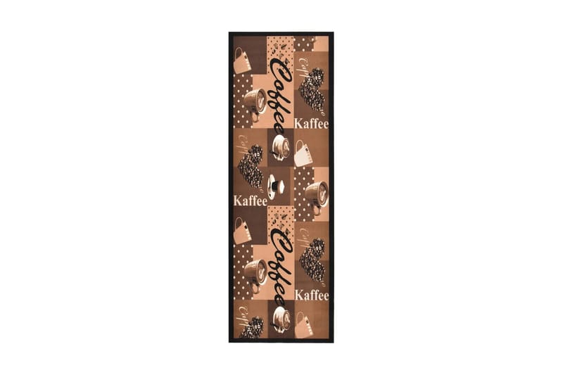 Köksmatta maskintvättbar kaffe brun 45x150 cm - Textilier & mattor - Mattor - Flatvävda mattor