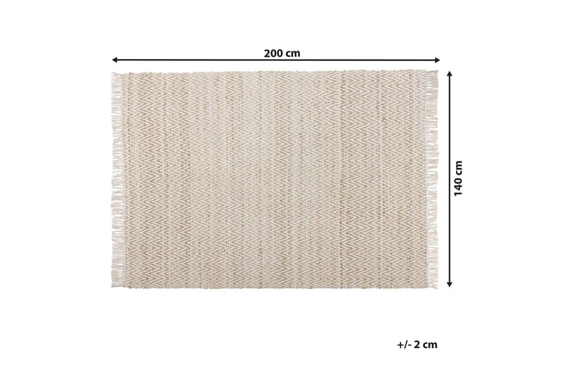 Matta beige 140 x 200 cm AFRIN - Beige - Textilier & mattor - Mattor - Flatvävda mattor