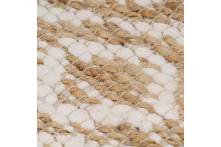 Matta handvävd jute 120x180 cm beige och vit - Brun - Textilier & mattor - Mattor - Handvävda mattor
